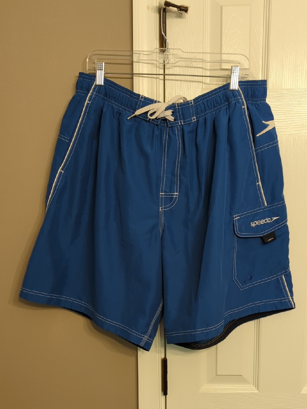 Speedo Men’s Royal Blue Swim Trunks with Cargo Pocket